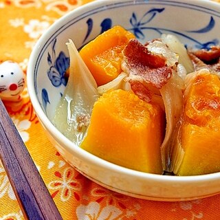 フライパンひとつで簡単に出来る！南瓜と豚肉の炒め煮